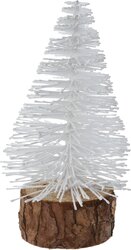 H&S Kerstboompje Glitter 14Cm Wit
