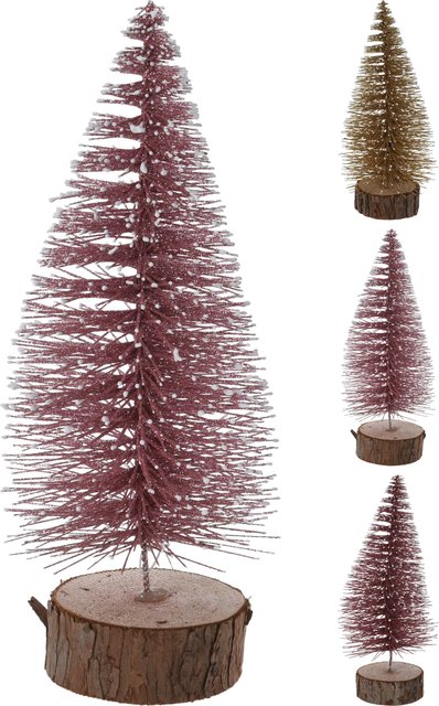 H&S Kerstboompje Glitter 25Cm 3Ass