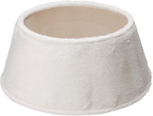H&S KERSTBOOMROK 55CM FAUX FUR WIT