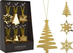 H&S Kerstfiguren Hang S2 9Cm Goud