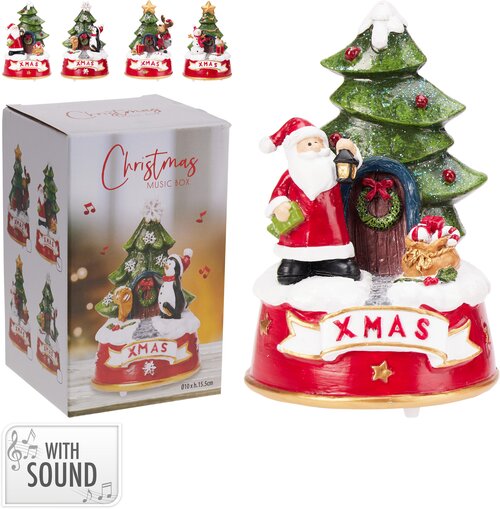 H&S KERSTFIGUREN MET MUZIEK 4ASS - afbeelding 1