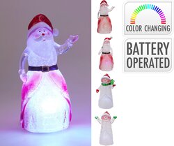 H&S KERSTFIGUUR 12CM 4ASS LED - afbeelding 1