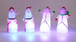 H&S KERSTFIGUUR 12CM 4ASS LED - afbeelding 6