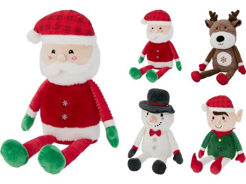 H&S Kerstfiguur 65Cm Pluch 4Ass