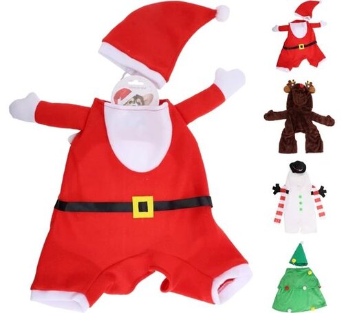 H&S Kerstkostuum Voor Dieren 4Ass