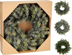 H&S KERSTKRANS 35CM 3ASS FINISH - afbeelding 1