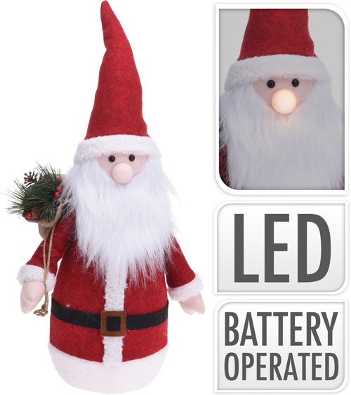 H&S Kerstman Met Led 60Cm