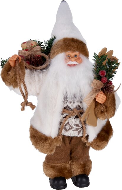 H&S KERSTMAN STAAND 30CM BRUIN