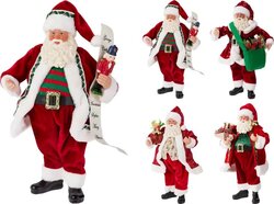 H&S Kerstman Staand 30Cm Rood 4Ass