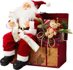 H&S KERSTMAN ZITTEND 52CM LED - afbeelding 2