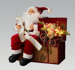 H&S KERSTMAN ZITTEND 52CM LED - afbeelding 3