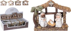 H&S KERSTSTAL MET 3 FIGUREN 4ASS