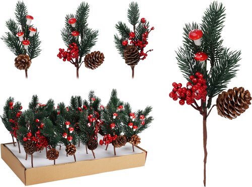 H&S Kerststeker 22Cm 3Ass Design