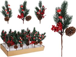 H&S Kerststeker 22Cm 3Ass Design