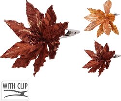 H&S KERSTSTER MET CLIP 12CM 2ASS K - afbeelding 1