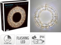 H&S KRANS 500LED 38CM TAUPE - afbeelding 1