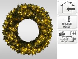 H&S KRANS 90CM MET LED GROEN - afbeelding 1