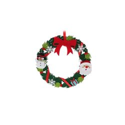 H&S Krans Groen Met Kerstdeco 24Cm