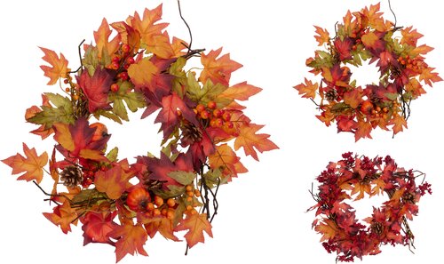 H&S KRANS HERFST D55CM 2ASS D - afbeelding 1