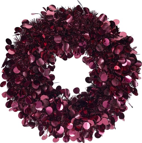 H&S KRANS TINSEL 46CM BORDEAUX