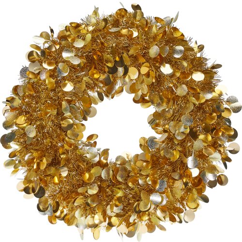 H&S KRANS TINSEL 46CM DONKER GOUD