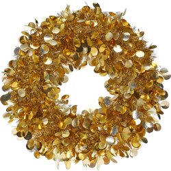 H&S KRANS TINSEL 46CM DONKER GOUD