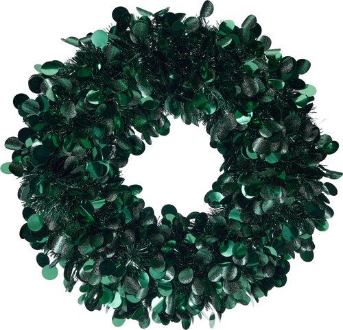 H&S KRANS TINSEL 46CM GROEN