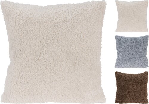 H&S Kussen 45X45Cm Teddy 3Ass