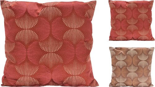 H&S Kussen Velour 45X45Cm 2Ass