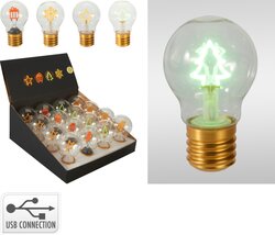 H&S LAMP MET KERST FILAMENT 4AS - afbeelding 1