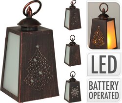 H&S Lantaarn Led Vlam 10X19Cm 3Ass