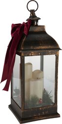 H&S LANTAARN M KAARSEN 23X60CM ZW - afbeelding 2