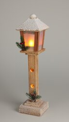 H&S LANTAARNPAAL EN LED 52CM BRUIN - afbeelding 3