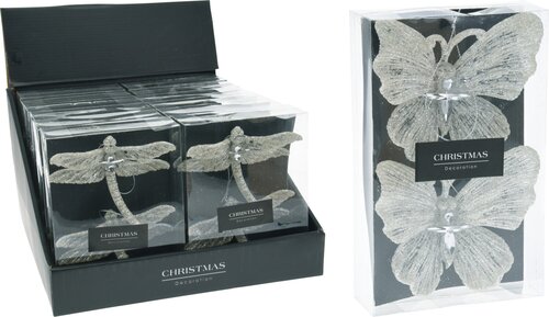 H&S Libelle 13Cm 2Sts Glitter