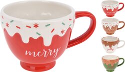 H&S Mok Kerst 14Cm 4Ass Met Tekst