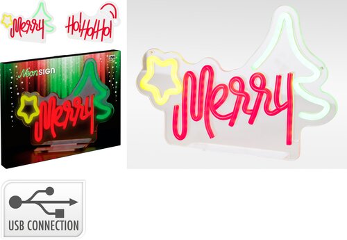 H&S NEON KERST FIGUREN 2ASS - afbeelding 1