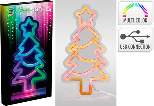 H&S NEON KERSTBOOM RGB - afbeelding 1