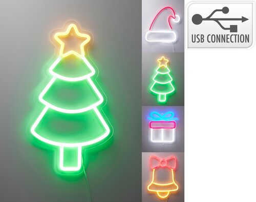 H&S NEON KERSTFIGUUR 4ASS - afbeelding 1