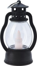 H&S OLIELAMP MET KAARS ZWART 9CM - afbeelding 3