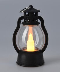 H&S OLIELAMP MET KAARS ZWART 9CM - afbeelding 4