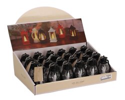 H&S OLIELAMP MET KAARS ZWART 9CM - afbeelding 2
