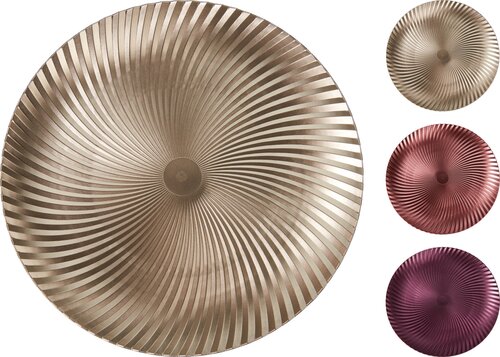 H&S ONDERBORD RIBBED 33CM 3ASS KL - afbeelding 1