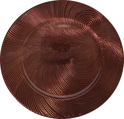 H&S ONDERBORD SWIRL 33CM BRUIN