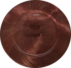 H&S ONDERBORD SWIRL 33CM BRUIN