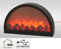 H&S OPENHAARD LED 41X25CM USB - afbeelding 1