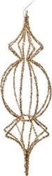 H&S ORNAMENT MET LED EN GLITTER 60 - afbeelding 2