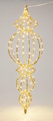 H&S ORNAMENT MET LED EN GLITTER 80 - afbeelding 3
