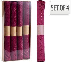 H&S PLACEMAT SET VAN 4STS BURGUNDY - afbeelding 1