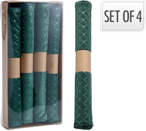 H&S PLACEMAT SET VAN 4STS GROEN - afbeelding 1