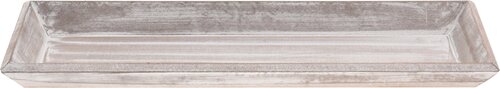 H&S Plateau 40X14Cm White Wash